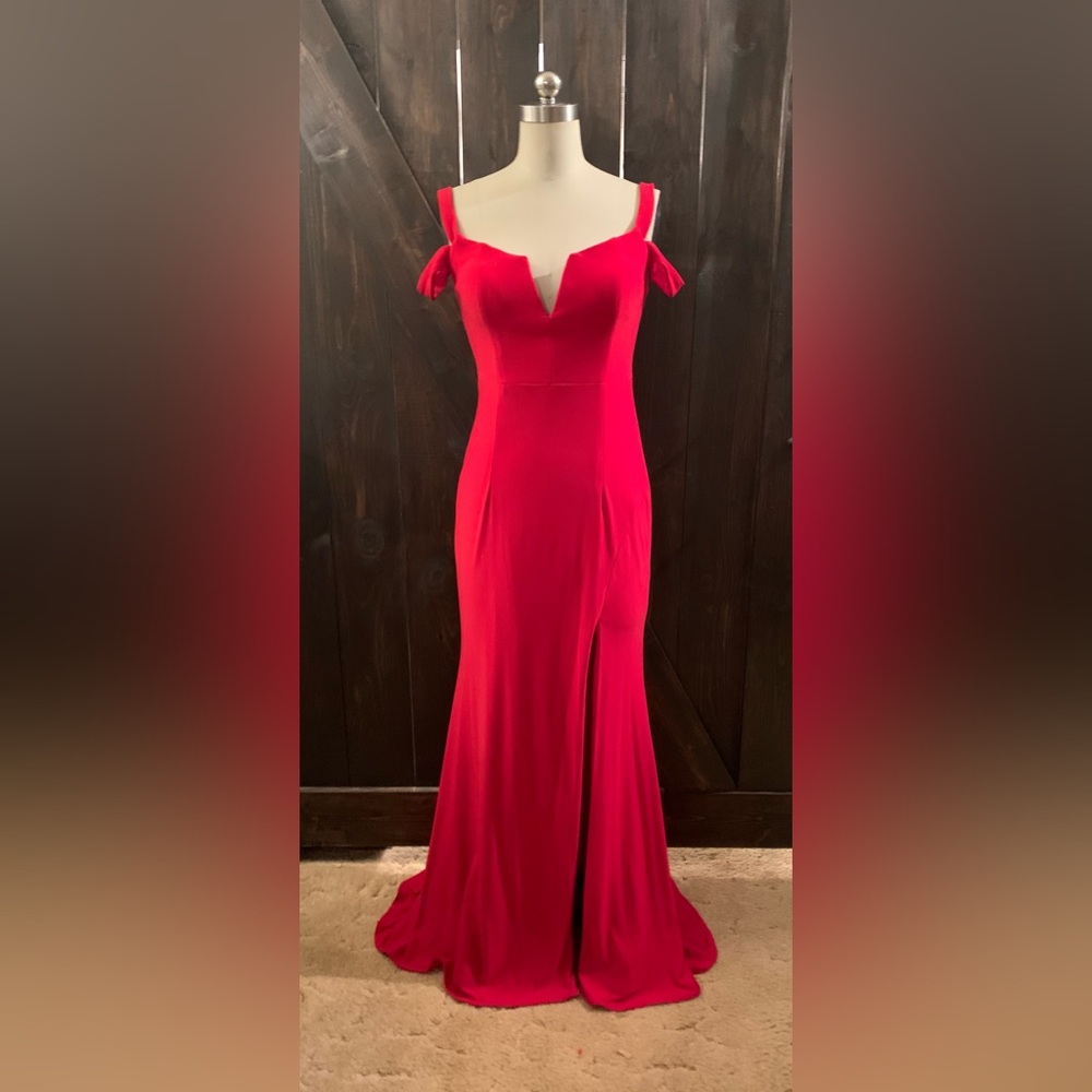 XSCAPE Elegant Red Evening Gown 8